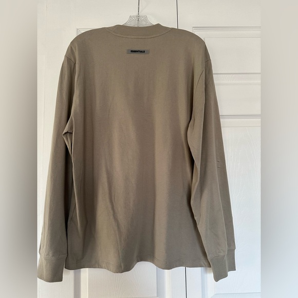 Fear of God Essentials Long Sleeve Shirt in Khaki - Size S - NWOT - Picture 4 of 7